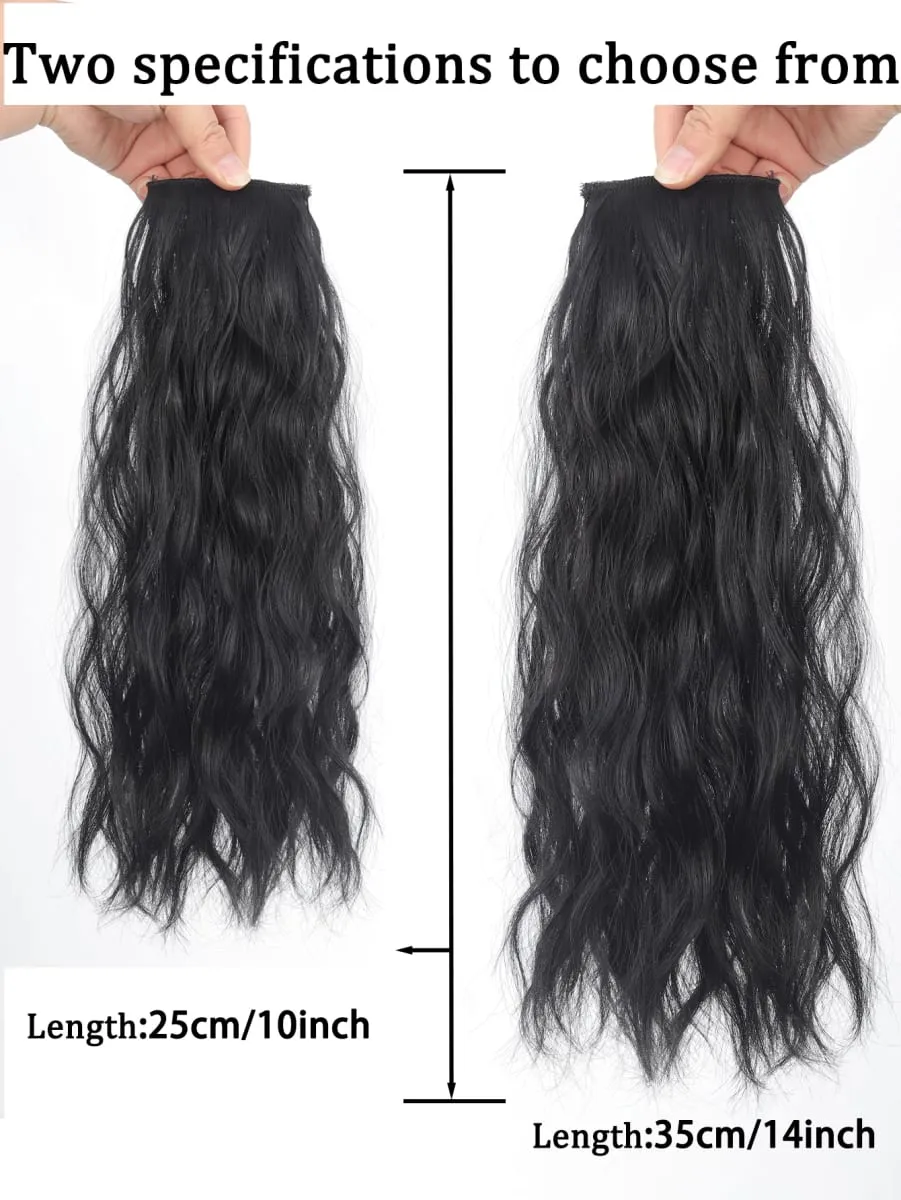 Frauen Wasserwellenverlängerungen Clip-In-Haarverlängerungen Unsichtbares synthetisches Perückenstück Geeignet für dünner werdendes Haar Erhöhen Sie das Haarvolumen — image 4
