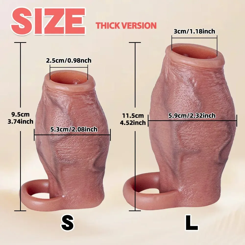Man Dick powiększenie nasienia pierścień zabezpieczający dla mężczyzn opóźniony wytrysk miękki silikonowy nakładka na penisa Hollow Cock Ring dla dorosłych 18 + Sex zabawki — image 5