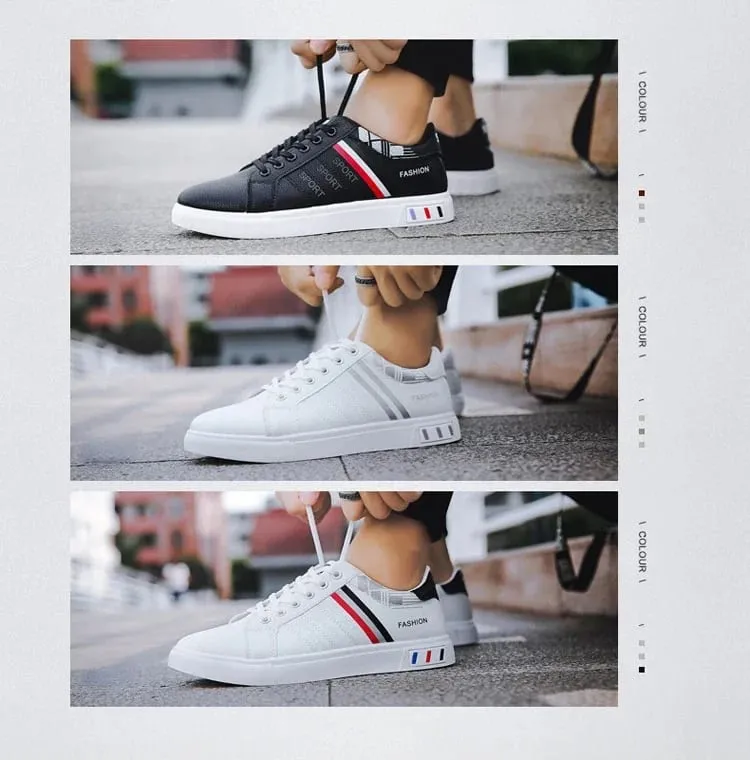 Sneakers da uomo estive Scarpe vulcanizzate casual Scarpe bianche piatte e traspiranti leggere di lusso per uomo Scarpe da tennis Tênis Masculino — image 8