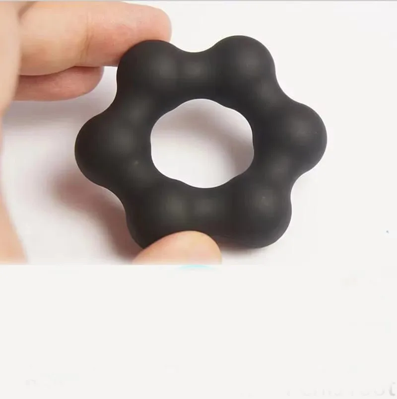 Estrella pene pene anillo retrasar la eyaculación de silicona Cockring erección juguetes sexuales hombres testículo escroto bola camilla — image 5