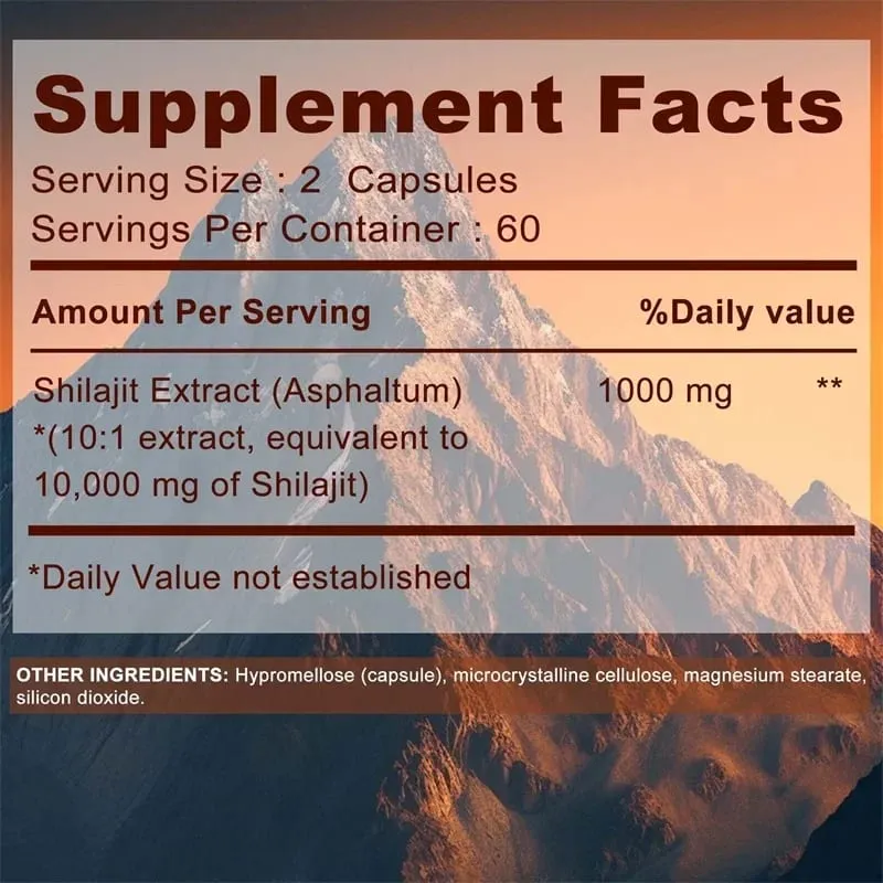 100% Shilajit-mineraalsupplement met hoge zuiverheid - Prestaties verbeteren Stress verlichten De stemming verbeteren Mannelijke maat vergroten Niet-GMO — image 2
