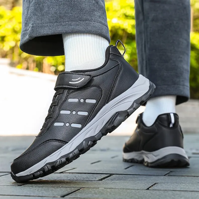 Baskets imperméables pour hommes, chaussures de marche confortables et durables, classiques, couleur unie, chaussures de Camping en plein air décontractées, grosses baskets — image 5