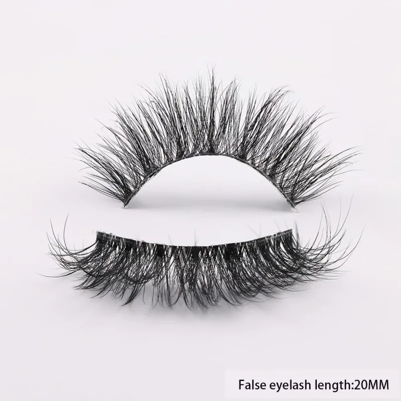 3D Mink Lashes Transparent Band False Eyelashes Natural Fake Eyelash Anime Winged Clear Band Lashes Manga Lashes Makeup — image 12