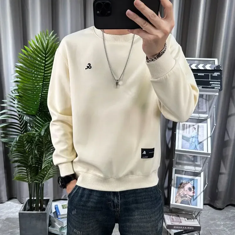 Felpa con stampa casual semplice alla moda da uomo primavera autunno Felpa con cappuccio Y2K Streetwear girocollo manica lunga pullover allentato — image 6