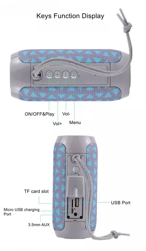 Tg117 alto-falante bluetooth ao ar livre portátil sem fio coluna dupla barra de som baixo subwoofer leitor música alto-falante rádio fm — image 6