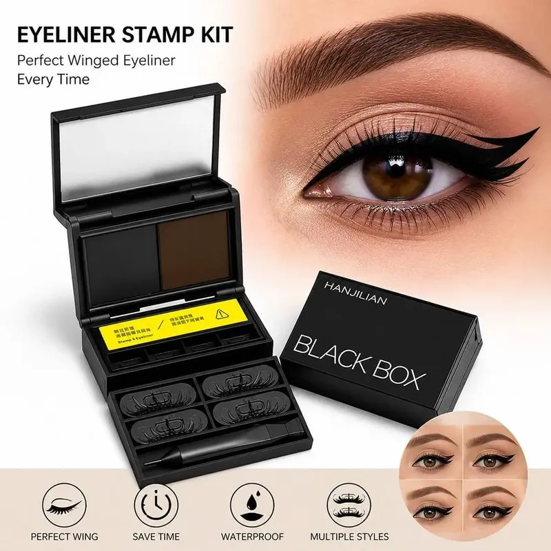 กันน้ำแต่งหน้า Eye Stamping ชุดปากกายาวนานแบบพกพาอายไลเนอร์ปากกา Ultra Fine Smudge Resistance Eye แต่งหน้าเครื่องมือ — image 5