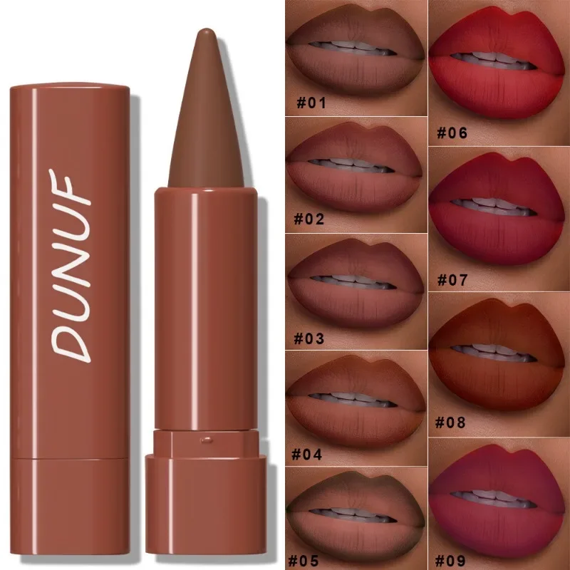 9 Farben Gradient Lip Liner Mattschwarz Braun Samt Lippenstift Wasserdicht Nicht klebrig Contouring Tint Lipliner Crayon Lip Makeup — image 3