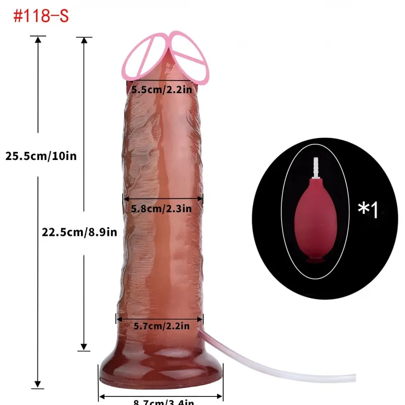 Lebensechte Squirting Penis Silikon Ejakulation Großer realistischer Dildo mit Sucker Skin Touch Anal Sexspielzeug für Frauen — image 15