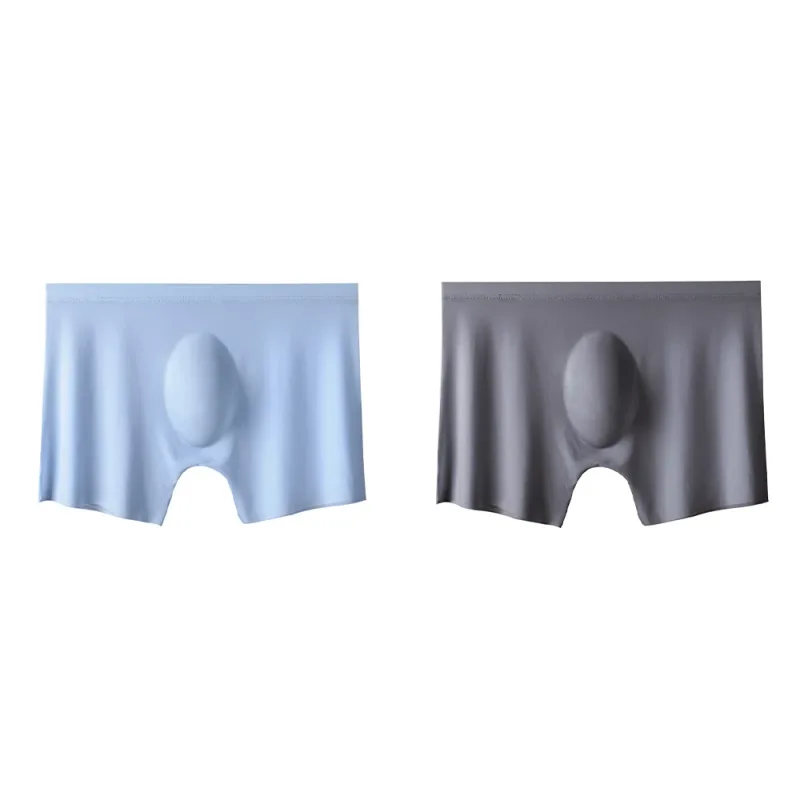 2Pc Men's Panties Ice Silk Underwear Men Underpants Boxers Seamless Man Ultra-thin Cool Breathable Boxer Shorts Male Boxershorts
