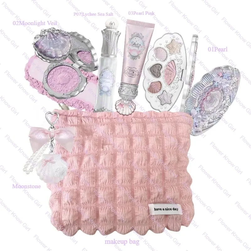 Flower Knows Shell's Jewel Collection Kit per il trucco Palette viso professionale completa, Blush, Ombretto, Crema per labbra, Illuminante, Set di balsami — image 8