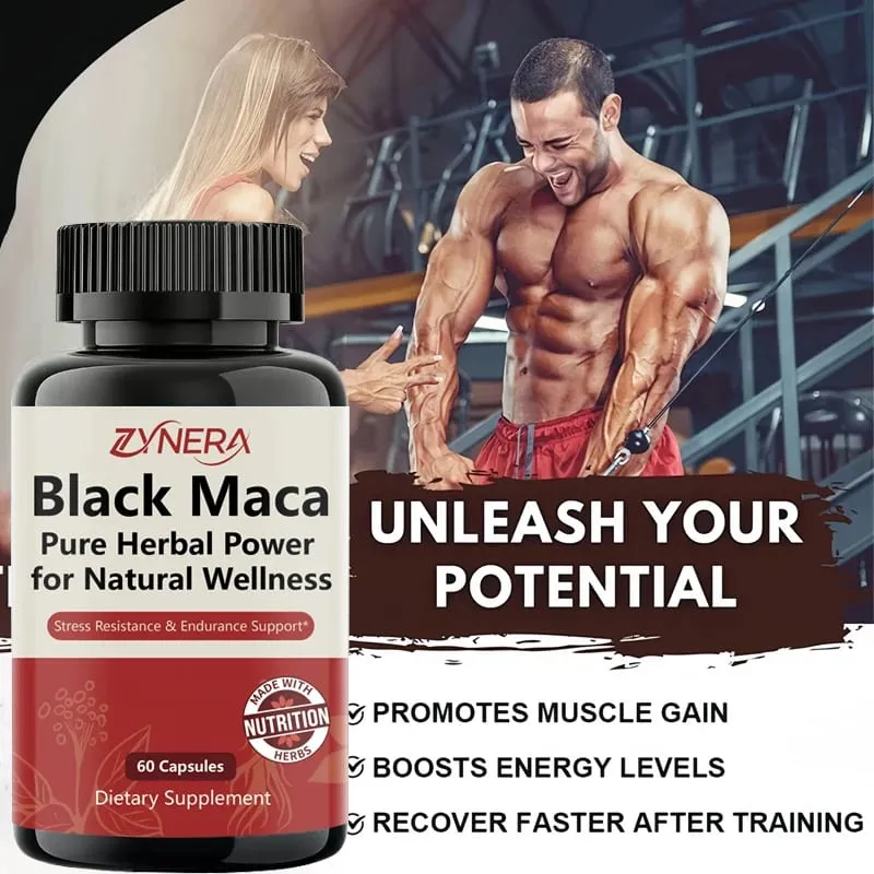 Natürliche, beste Potenzkapseln für Männer, Maca, langlebige, leistungsstarke Ergänzungspille für Männer, Leistungsunterstützung für Männer, gesunde Energie — image 3