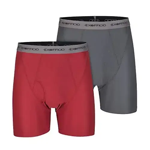ExOfficio Men's Boxer Brief 2 Pack Men Sports Mesh Boxer Quick Drying Lightweight Breathable Outdoor Men Underwear USA Size