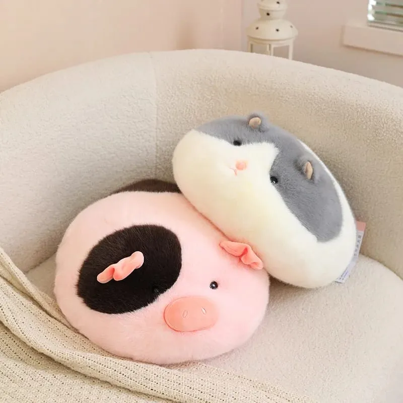 Oreiller en peluche Animal pelucheux de 40cm, Hamster, lapin, vache, cochon, décompression, coussin de canapé, accessoire de photographie, cadeau de vacances — image 4