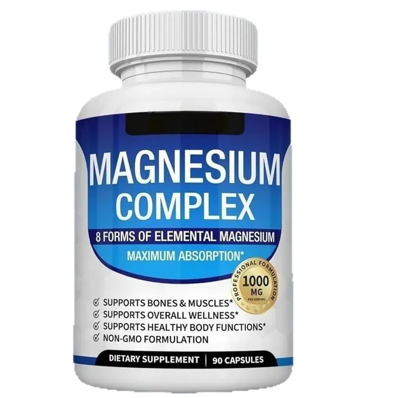 Viên nang phức hợp magiê với 8 dạng bổ sung khoáng chất magiê để hỗ trợ xương và cơ bắp & giấc ngủ ngon 90 viên
