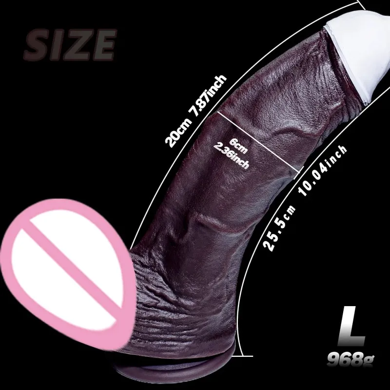 New Realistic Soft Double Silicone Big Dildo Vaginal Masturbation Suction Cup Porn Dick Woman Anal Sex Toy 2Colors Penis 6 Sizes — image 8