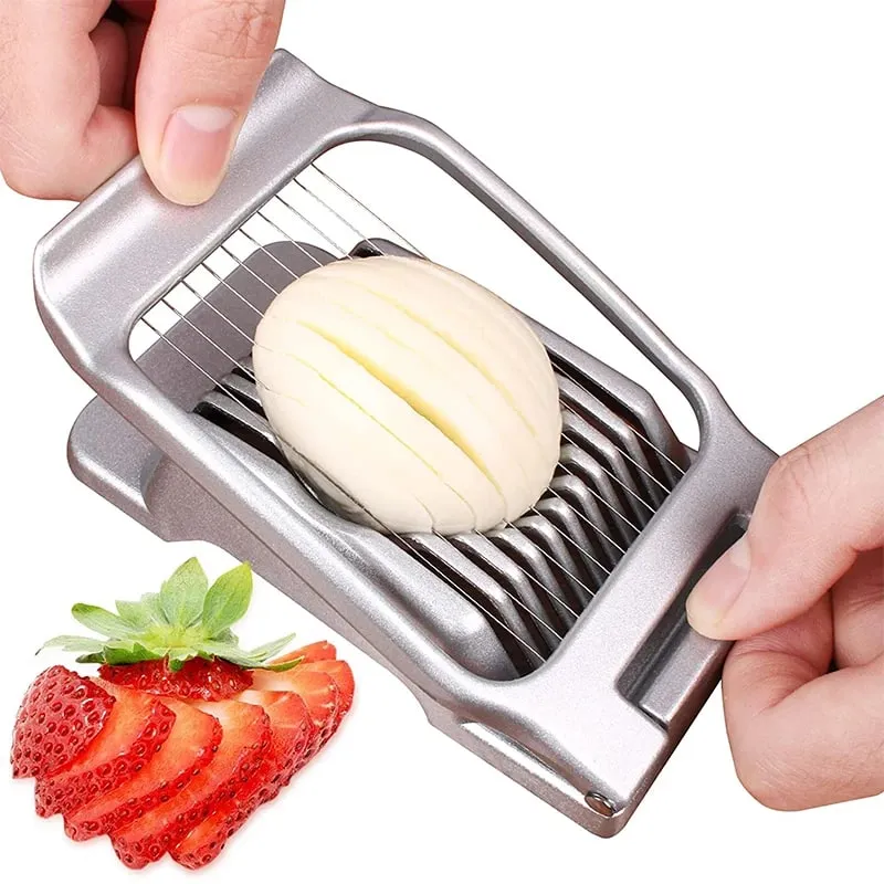 Trancheuse à œufs pour œufs durs, fil en acier inoxydable, coupe-œufs, coupe-œufs, fraises et champignons, JT188 — image 1