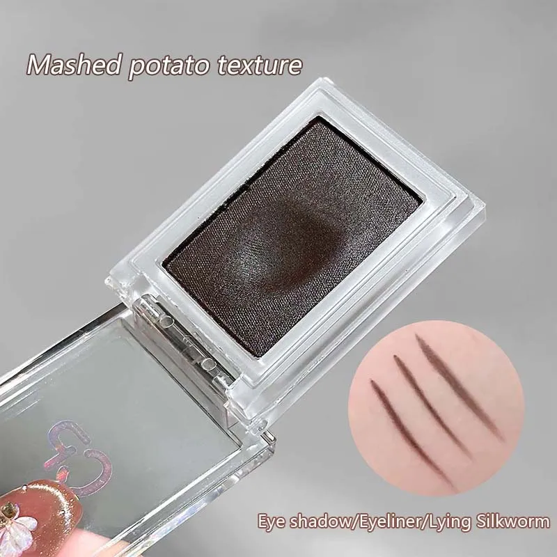 Fard à paupières et Eyeliner unique, crème à haute teneur en pigments, teinte brun rougeâtre, longue durée, imperméable, scintillant, maquillage pour les yeux — image 4