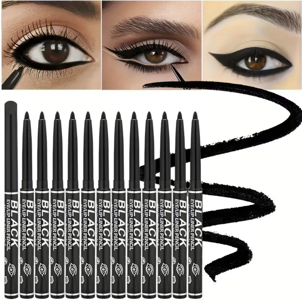 1/3 Buah/Eyeliner Coklat Hitam Halus Halus Tahan Air dan Tahan Keringat Tahan Lama Pena Bulu Mata Bawah Ulat Sutra Rias — image 3