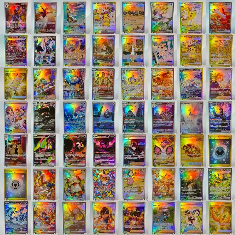 Juego de Base de tarjetas PKM, chispas emergentes, paquete PTCG123 GX, arcoíris holográfico Ex GX, colección poco común, juguetes de batalla, regalos para pasatiempos