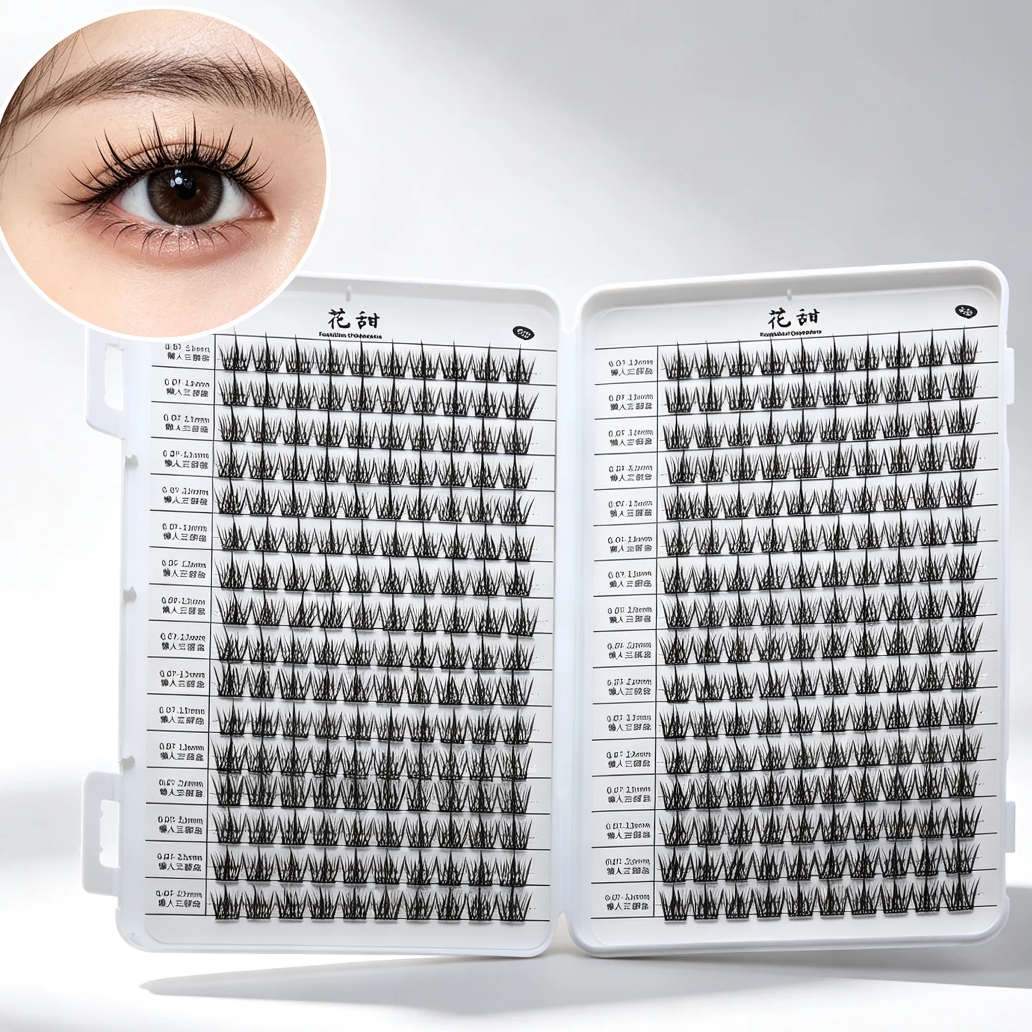 D Curl Cluster Eyelashes Mixed Length Individual False Lashes Natural Wispy Reusable DIY Lash Extensions For Home Eye Makeup — image 1