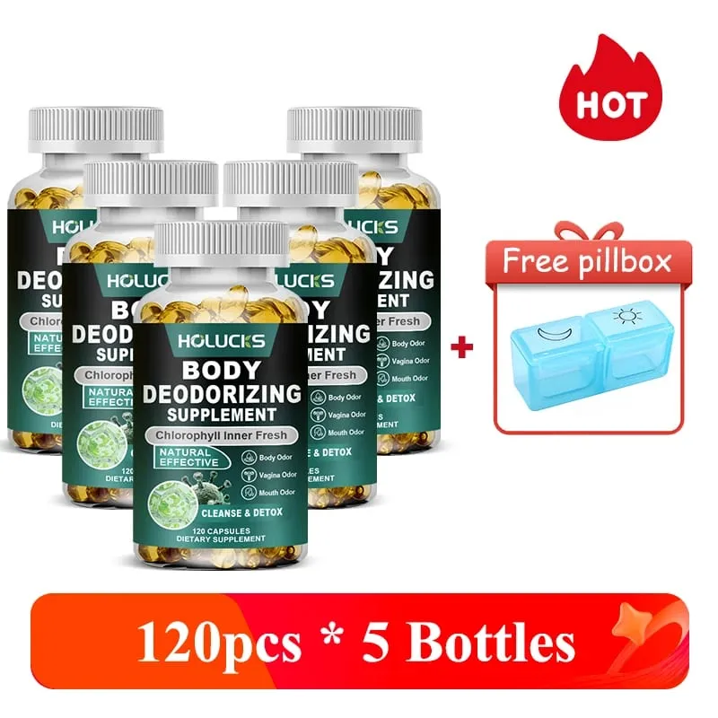 Le capsule naturali di clorofilla integrano il deodorante per la disintossicazione interna, la pulizia del corpo, la digestione e il benessere della pelle — image 10
