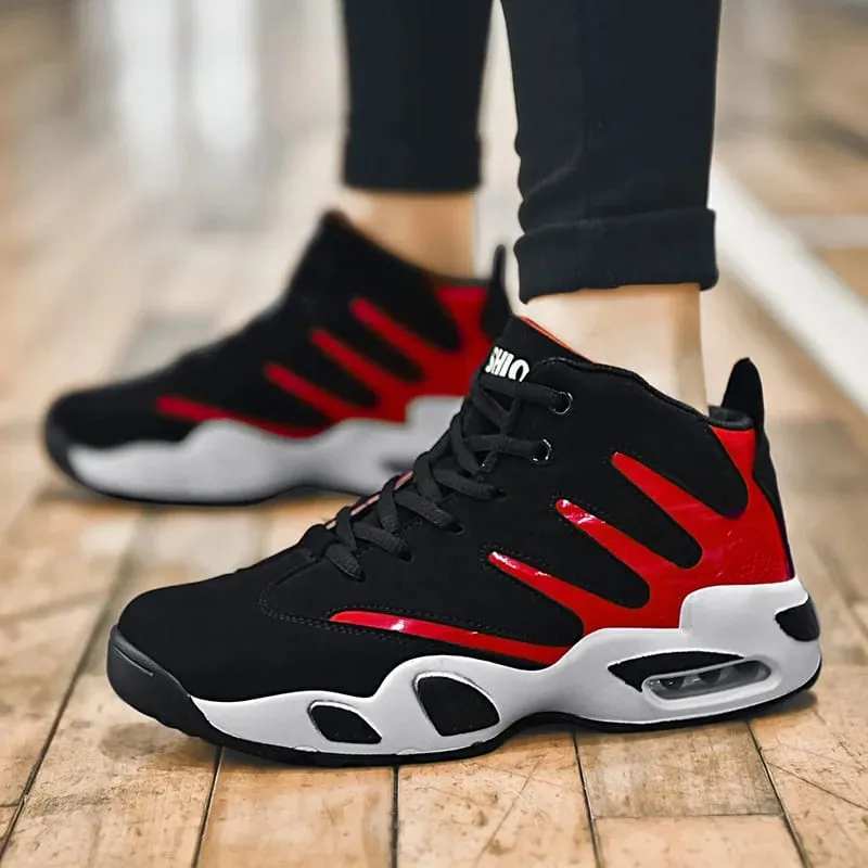 Sepatu Kets High Top untuk Pria Sepatu Basket Multifungsi Desainer Sepatu Lari Pria Bersirkulasi Sepatu Pria Fashion Kualitas Tinggi — image 5