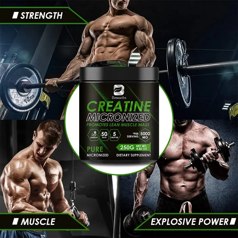 Creatine Monohydrate Sports Dietary Supplements for Workout Muscle Building Cellular Energy Enhance Muscle Strength — image 4