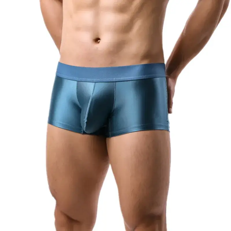 Intimo uomo Boxer Uomo Solido Mutandine di nylon sottili Cueca Vita media JJ Pouch Mutande Boxer maschili Ropa Taglie forti M-XXL — image 10