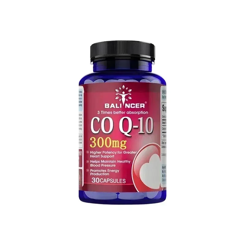 CoQ10 300mg tobolky - vysoce vstřebatelný antioxidant kardiovaskulární podpora srdeční energie veganské bez GMO bez lepku