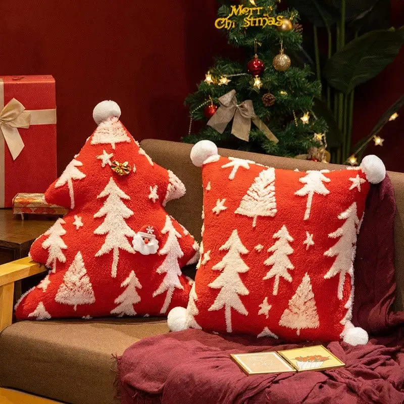 1PC Christmas Tree ตุ๊กตาโยนหมอนโซฟาเบาะ Home Christmas Party ตกแต่งฤดูหนาวของขวัญ — image 5
