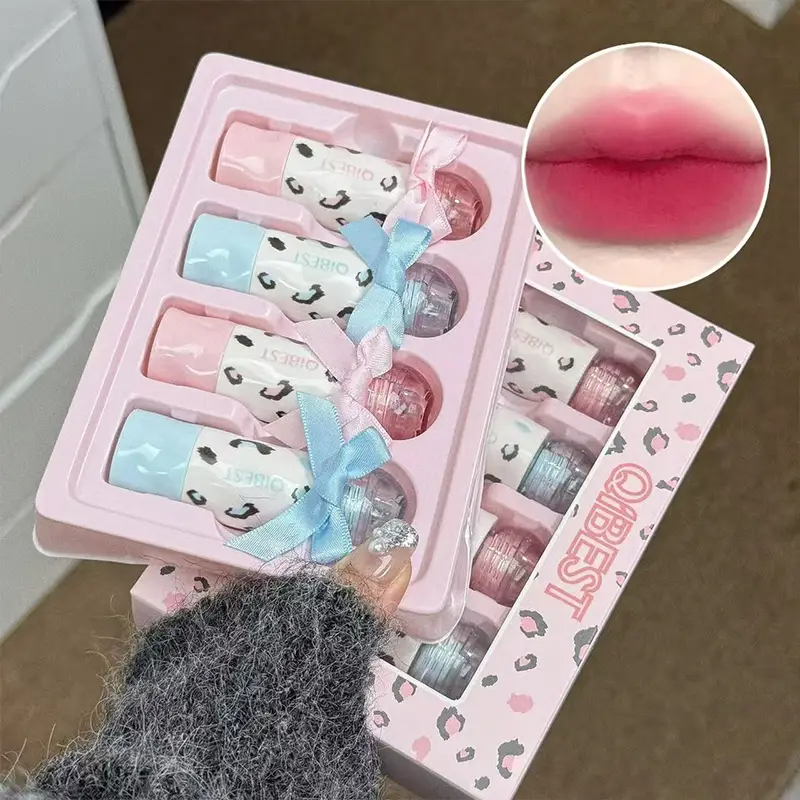 4 สี Matte Liquid ลิปสติกชุดกันน้ำ Long Lasting เซ็กซี่สีแดง Lipgloss สีน้ำตาลสีส้ม Lip Stain Tint เครื่องสำอางค์ชุด — image 2