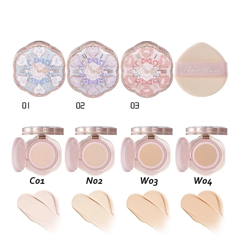 Flower Knows Makeup Profissional Completa Eye Shadow Air Cushion CC Cream Blush Lipstick & Mascara Jewelry Storage Box Gift Set — image 4