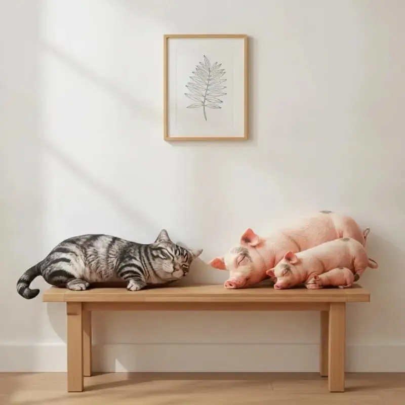 Almofada de pelúcia 3D em forma de porco Almofada decorativa de tecido super macio e confortável para sofá-cama da sala de estar — image 5