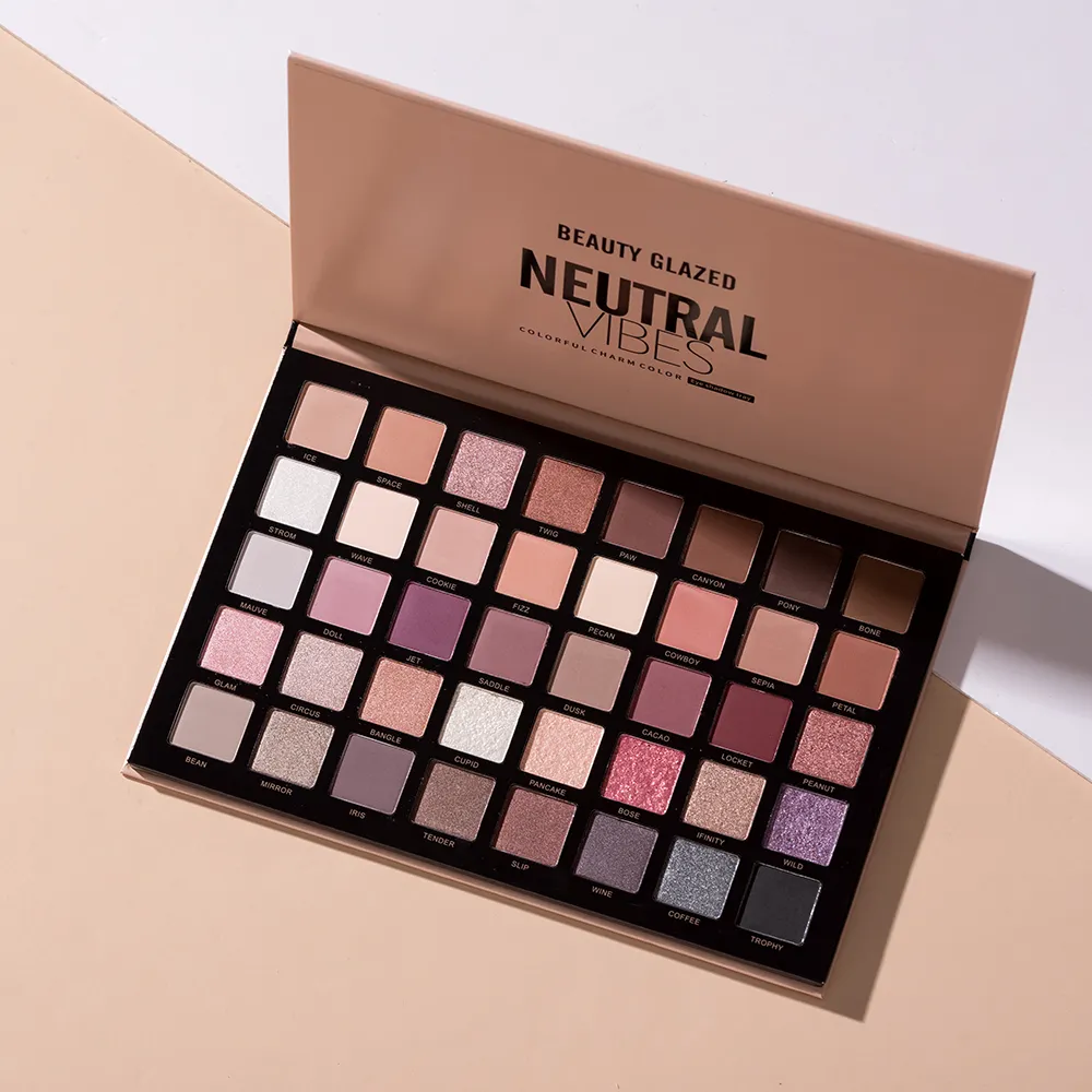Matte 40 สีไฮไลท์ Shimmer Eye Shadow เครื่องสำอางค์ Palette Glitter Eyeshadow Palette