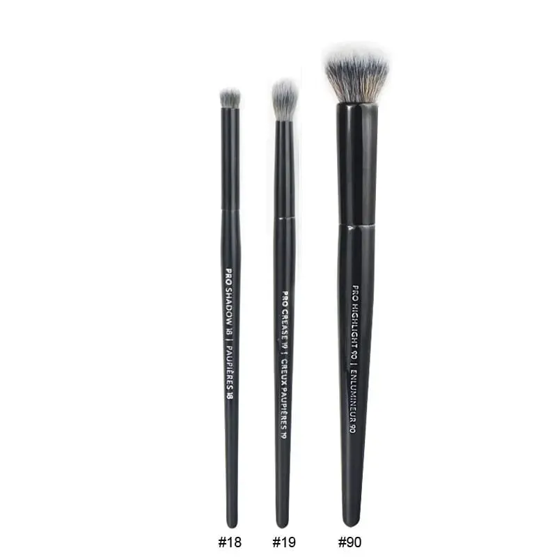 4st/set Pro Black Eye Shadow Makeup Borstar Läppbryn Precision Concealer Blend Syntetiskt hår Smudge Highlight Make Up Brush — image 10