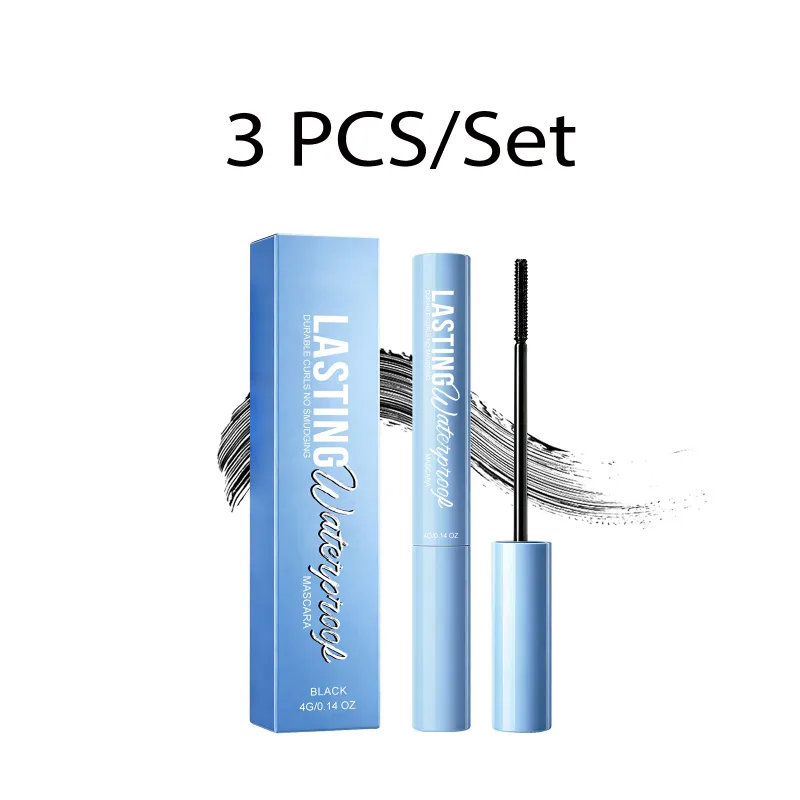 Rímel ondulado de longa duração, à prova d'água, à prova de manchas, volumizador, maquiagem para os olhos, fórmula nutritiva, rímel de fibra de seda preta 4g — image 9