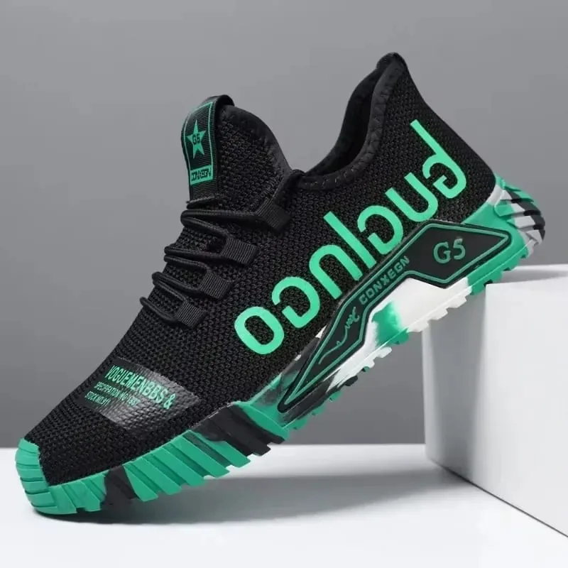 Palestra Nuove scarpe da ginnastica da passeggio stringate vulcanizzate Comode scarpe casual resistenti all'usura Scarpe da passeggio estive in rete Moda traspiranti — image 2