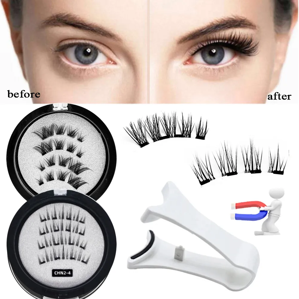 ใหม่ขนตาปลอมชุด 3D ธรรมชาติผลขนตาแม่เหล็กแบบใช้ซ้ำได้แต่งหน้า False Lashes Beauty Eyelashes อุปกรณ์ — image 3
