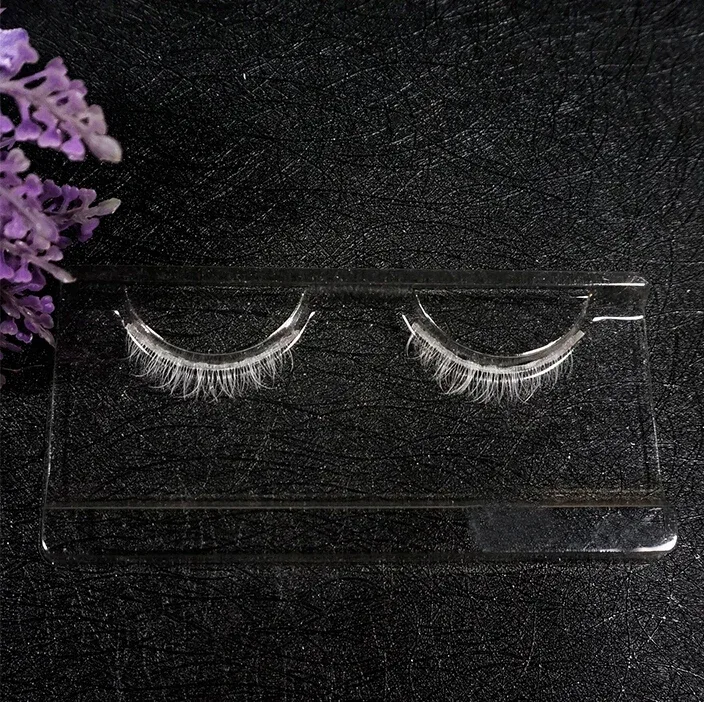 Ciglia bianche Trucco cosplay Ciglia finte naturali con strisce incrociate lunghe — image 11