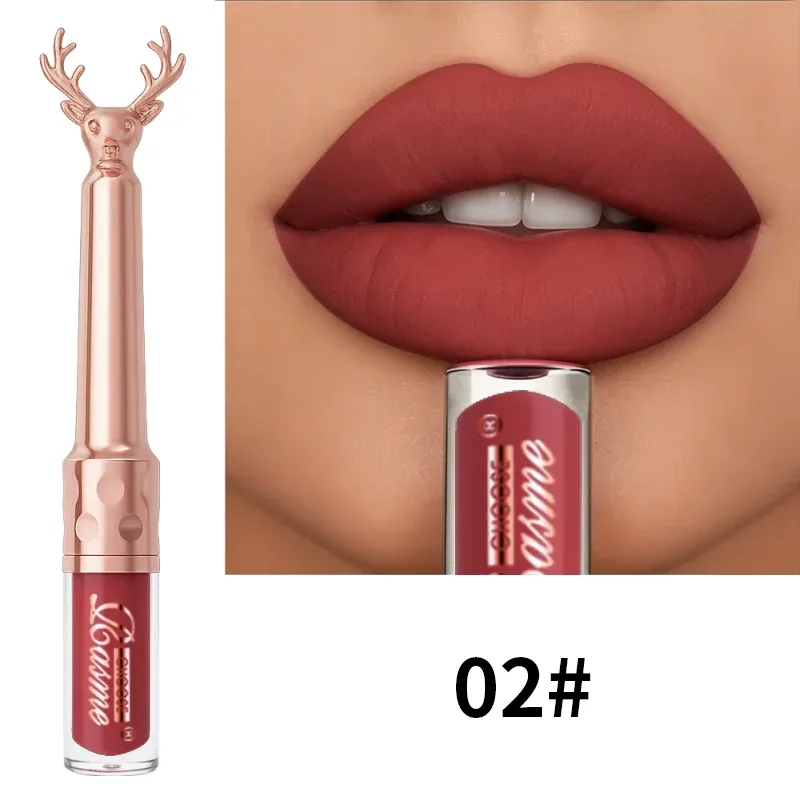 Moisturizing Cream Lip Gloss Efterår/Vinter Fugtgivende flydende læbestift Langtidsholdbar Ikke-fedtet læbemakeup Julebrun — image 10
