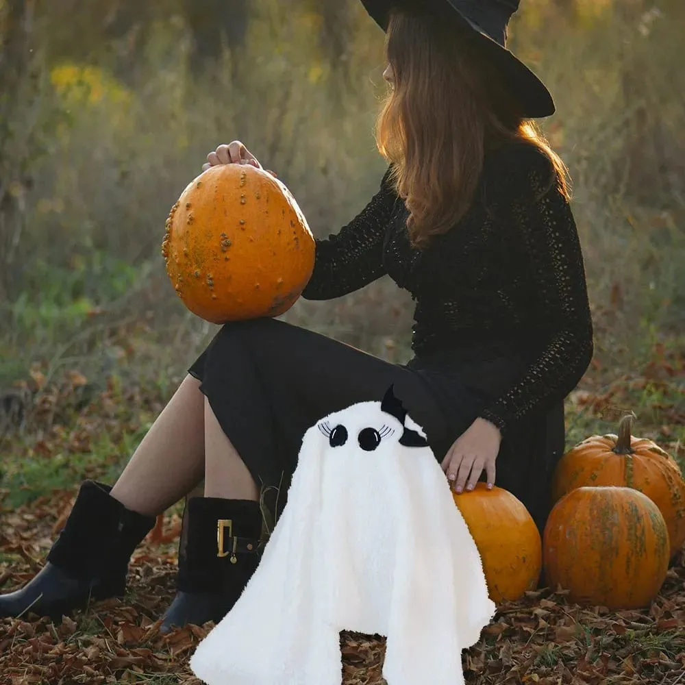 สนุกน่ารัก Ghost Dog หมอนผ้าฝ้าย PP สีขาวของขวัญฮาโลวีนตกแต่งห้องค้างคาวโยนหมอนห้องนอน — image 9