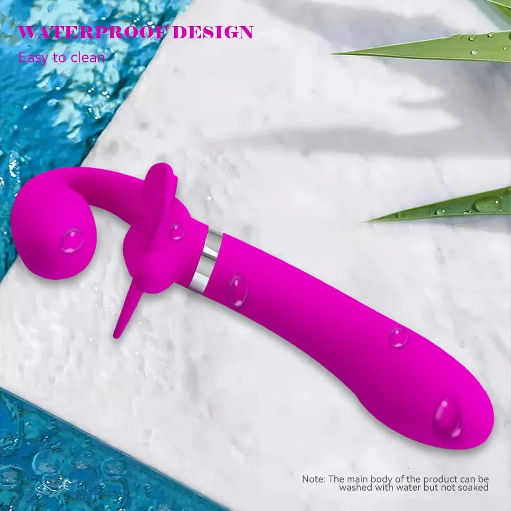 Penggetar Dildo Bertali Penembusan Berganda untuk Wanita Kepala Bergetar Zakar Lesbian Mainan Erotik Mainan Seks untuk Pasangan — image 3