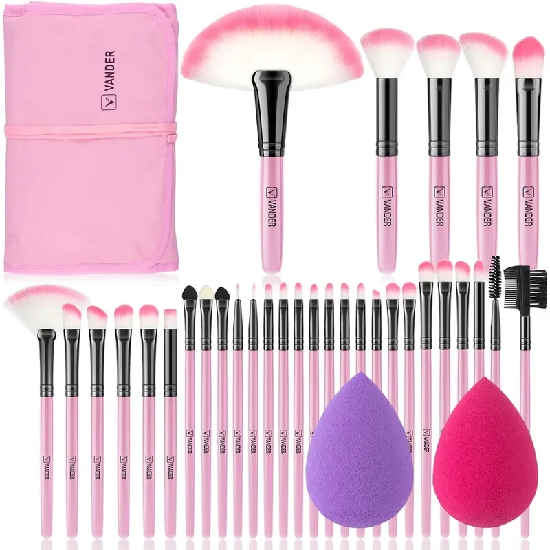 Nyt 10/32 STK Makeup Børster Sæt Soft Fluffy Powder Foundation Contour Blush Concealer Øjenskygge Blending Highlighter Beauty Tool — image 28