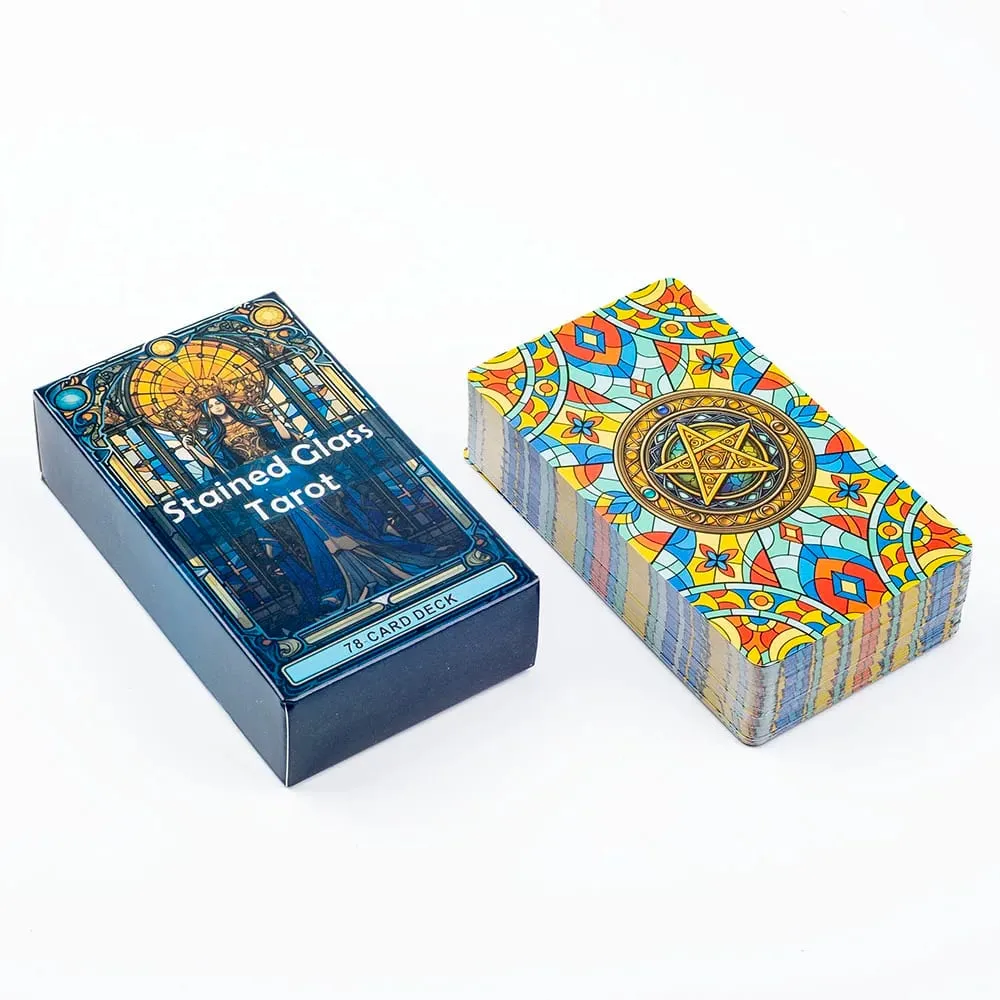 Stained Glass Tarot A 78-Card Deck Leisure Entertainment Game Card Family Gathering Divination Board Playing Games 10.3*6Cm — image 3