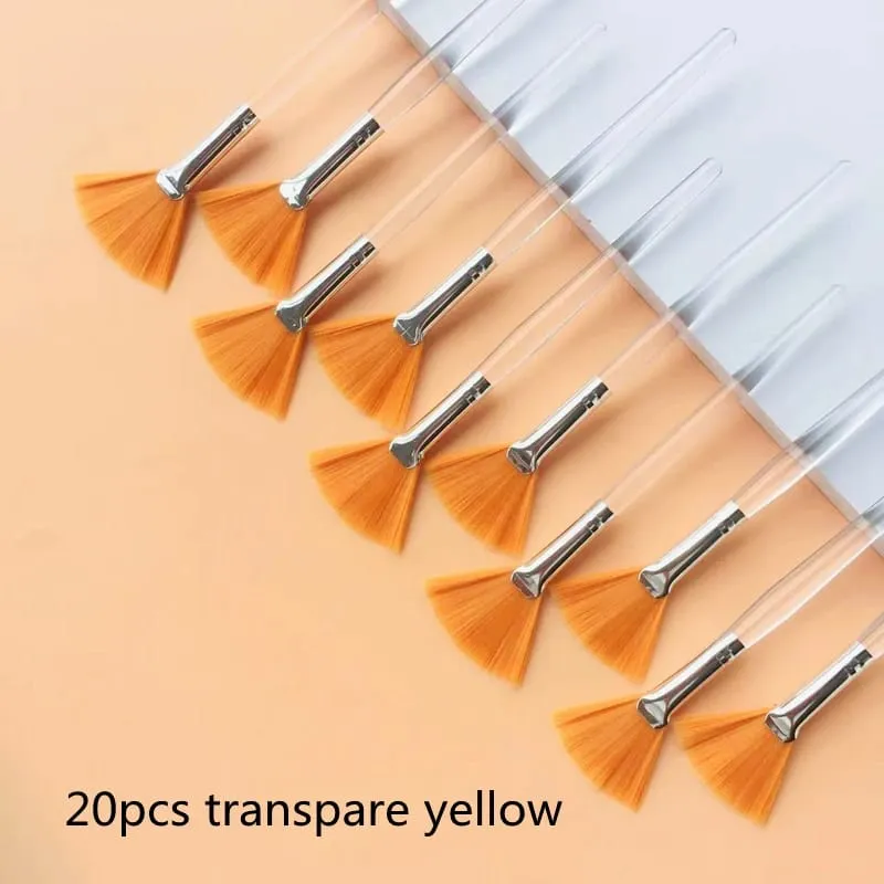 10/20/50pcs Fan Shape Foundation Makeup Brushes Multifunctional Facial Mask Brush Essential Oil Women Beauty Makeup Tools Brush — image 14