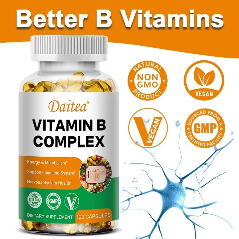 Daitea Compound VitaminB Capsule VB B1 B2 B3 B5 B6 B7 B9 B12 Un umore migliore Aiuta il sistema nervoso e un integratore di supporto energetico — image 2