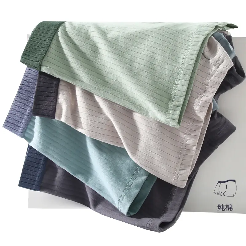 4pcs/set High Quality Cotton Men's Underwear Antibacterial Boxer Shorts Elastic Breathable Men Underpants Soft Male Short — image 6