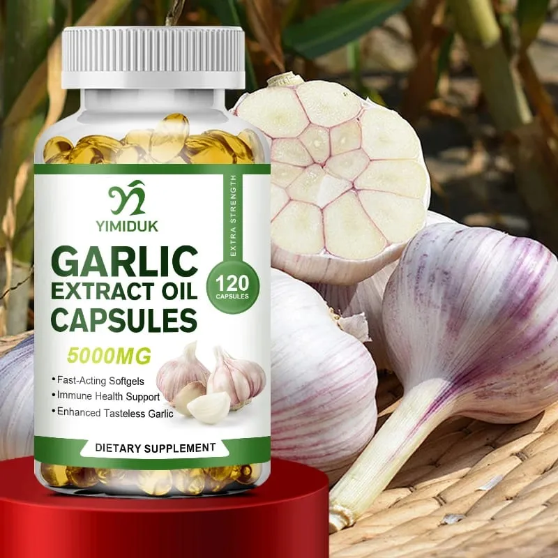 Capsules d'extrait d'huile d'ail biologique, améliore l'immunité, améliore la fonction cardiovasculaire, augmente le niveau de glutathion, détox cellulaire — image 2