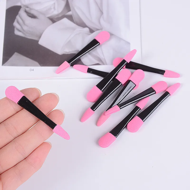 10pcs 더블 엔드 아이 섀도우 애플리케이터 프로 스펀지 아이 섀도우 메이크업 용품 휴대용 아이 섀도우 브러쉬 파우더 브러쉬 — image 5