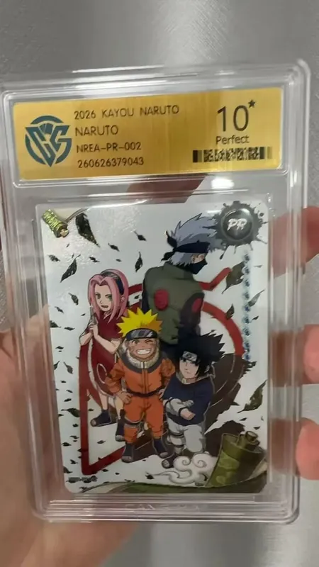 Karta Naruto wersja angielska PR-001PR-002 PRISTINE-10.0 Autentyczna karta oceny KAYOU — image 10